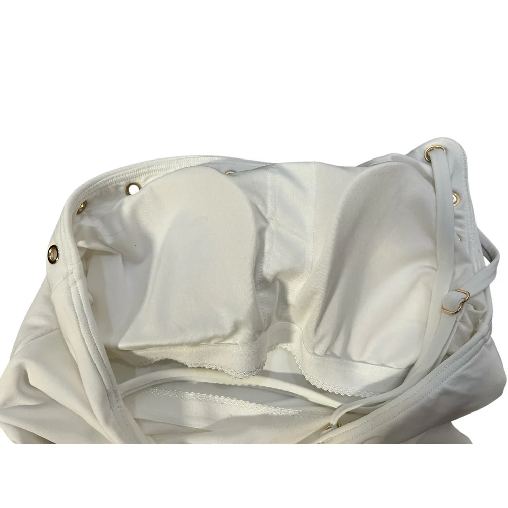 Michael Kors One-Shoulder Swimsuit Size 10 White
